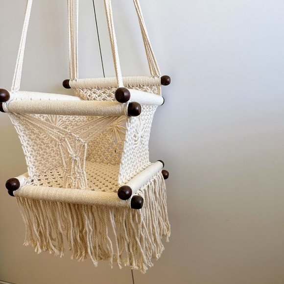 NEW Macrame Baby Swing Hammock - Picture 6 of 7